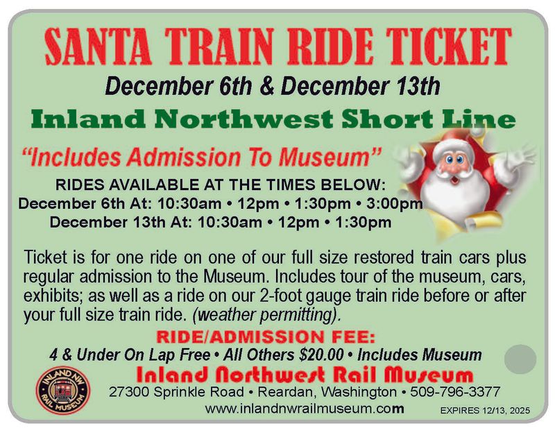 Inland Northwest Short Line - Santa Train 2025