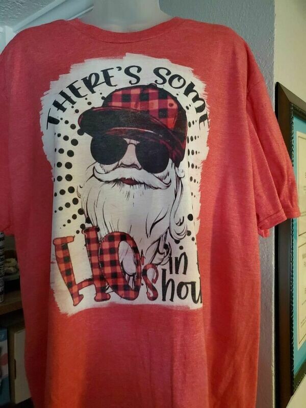 Santa- There&#39;s Some Ho&#39;s in the House Bleach T-Shirt