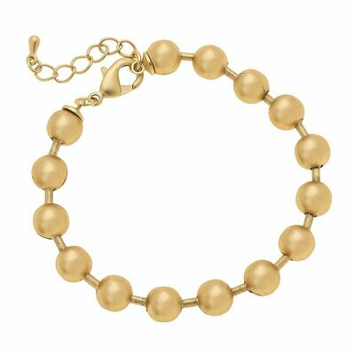 Juni Ball Chain Bracelet in Matte Gold
