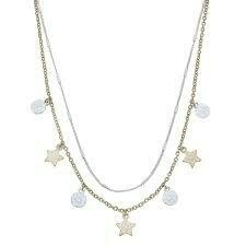 Layered Star Drip Necklace