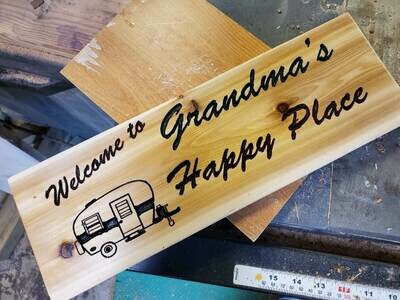 Cedar name sign