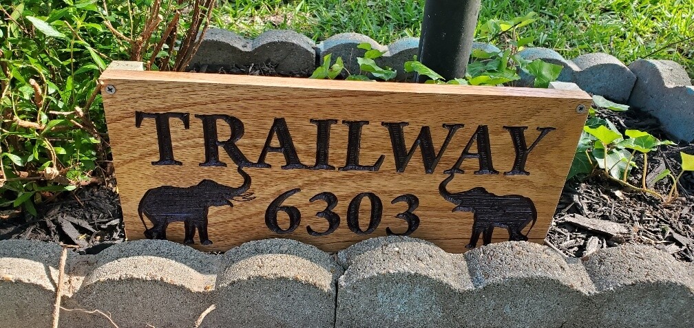 Pine name sign