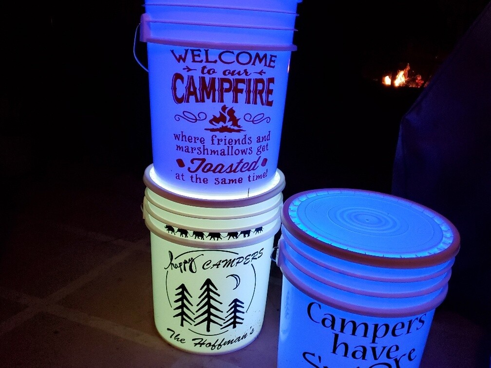 lighted camping buckets