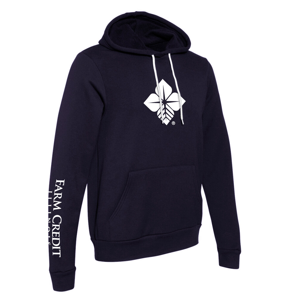 Sponge Fleece Pullover Hoodie Sweatshirt, Size: S, Color: navy blue