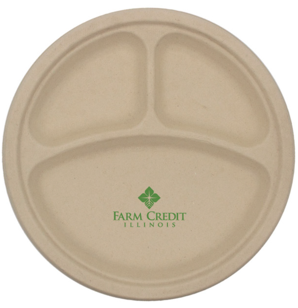 10&quot; Eco-Friendly Compartment Plate