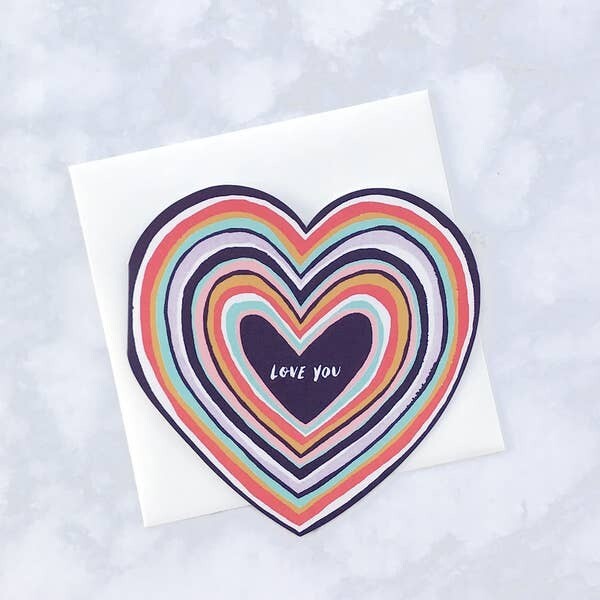 Idlewild Love You Heart with Diecut Card