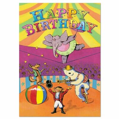 Hawkes Circus Birthday Card