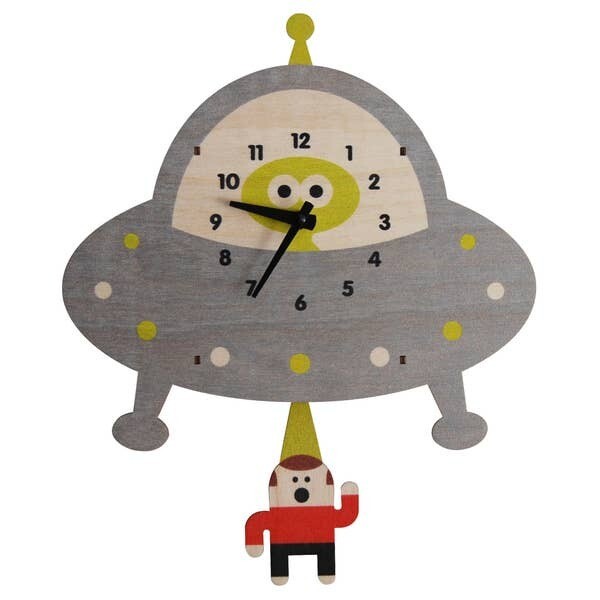 Flying Saucer UFO Pendulum Clock