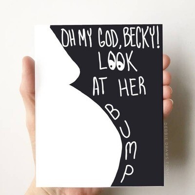 OMG Becky Funny Pregnancy Baby Congratulations Greeting Card