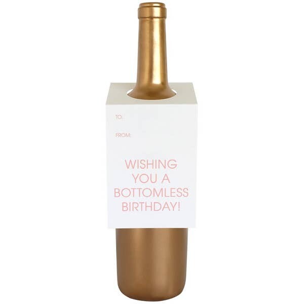 Wishing You a Bottomless Birthday Wine & Spirit Tag 