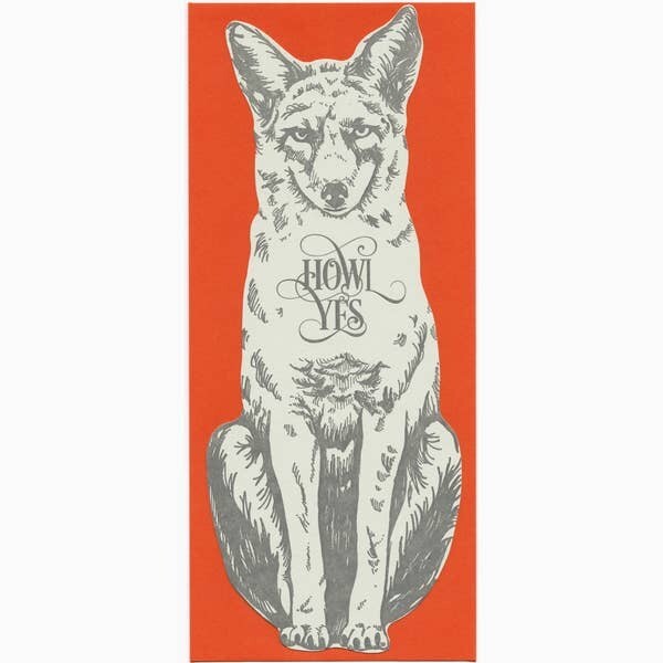 Blackbird Letterpress Howl Yes Gift Card Holder
