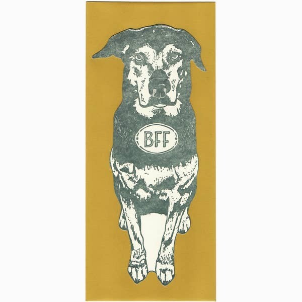 Blackbird Letterpress BFF Dog Gift Card Holder