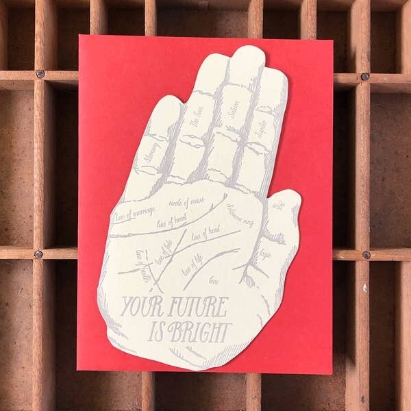 Blackbird Letterpress Future Bright Hand Card