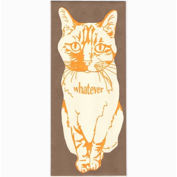 Whatever Cat Gift Card Holder