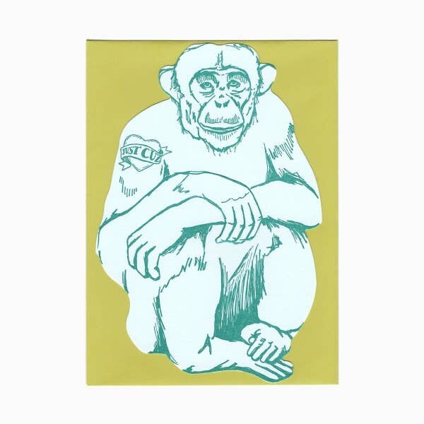 Blackbird Letterpress Just Cuz Chimp Gift Card Holder