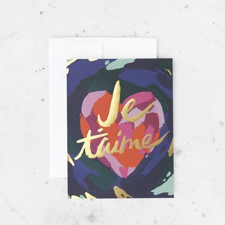 Idlewild Je T'aime Heart Card