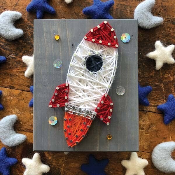 Strung by Shawna Rocket Mini String Art Kit - DIY