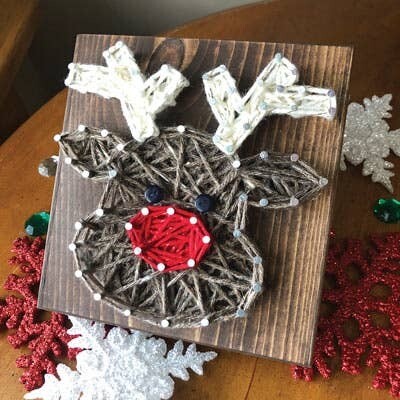Reindeer Mini String Art Kit - DIY Christmas