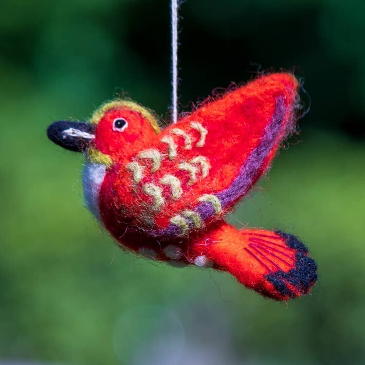 dZi Handmade Rufous Hummingbird Woolie Bird