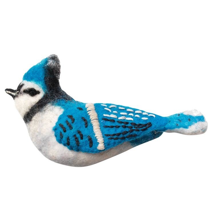dZi Handmade Blue Jay Woolie Bird