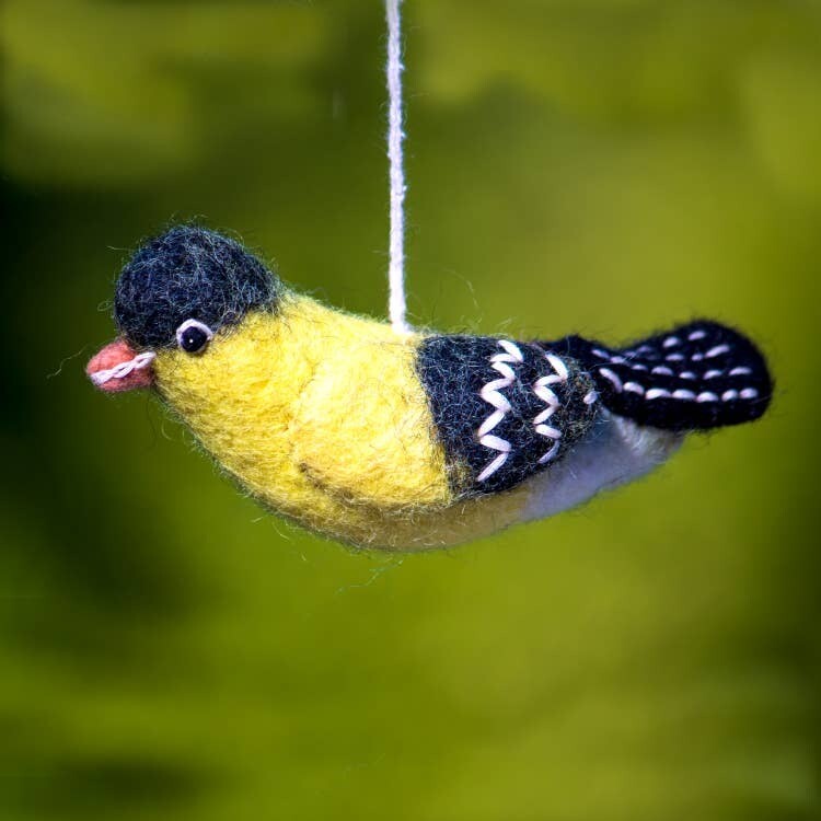 dZi Handmade Goldfinch Woolie Bird