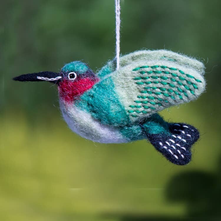 dZi Handmade Hummingbird Woolie Bird