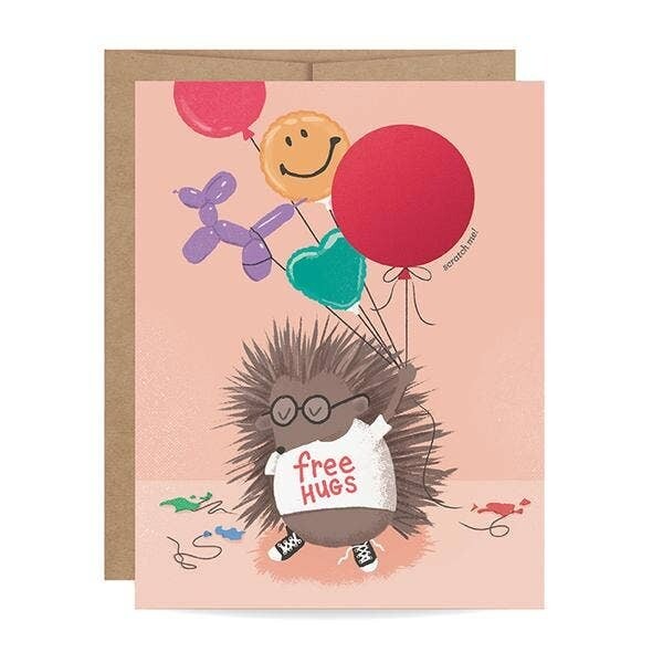 Inklings Paperie Porcupine Scratch-off Card