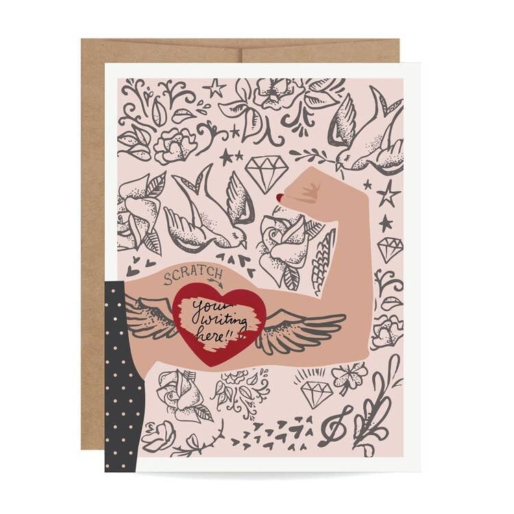 Inklings Paperie Strong Arm Scratch-off Card