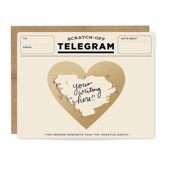 Inklings Paperie Classic Telegram Scratch-off Card