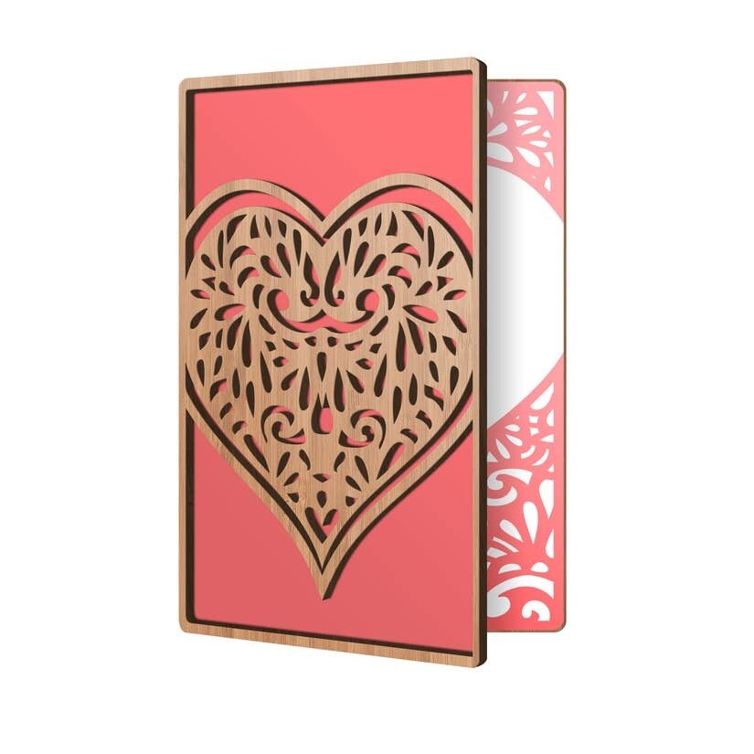 Intricate Heart Love Card