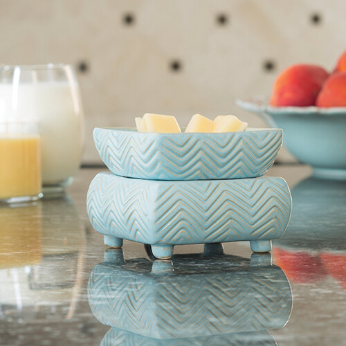 Ceramic Warmer & Dish - Chevron