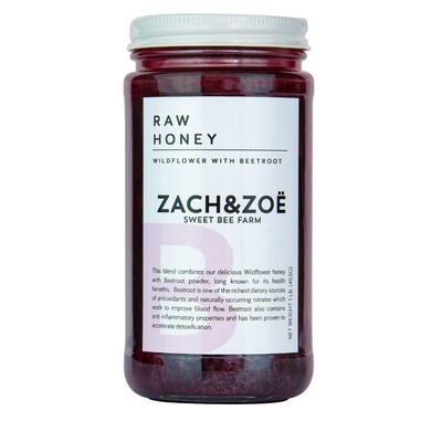 Beetroot Zach & Zoe Infused Honey 16 oz Jar