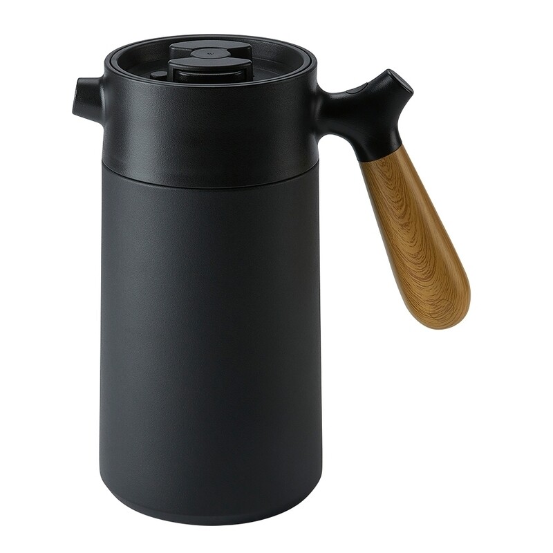 Casaware 32 oz Black Matte Vacuum Insulated French Press SS