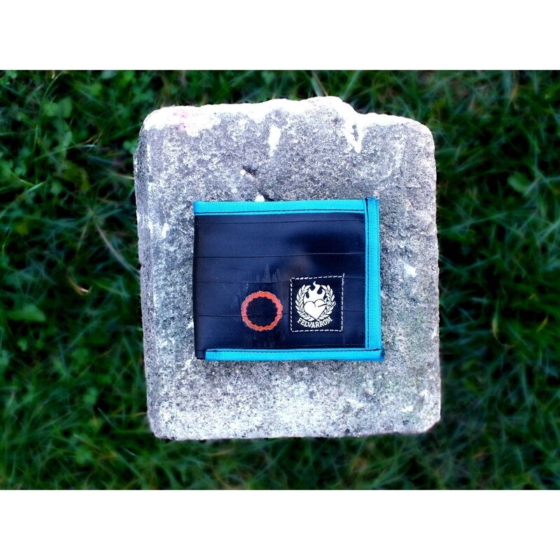 Felvarrom Recycled Bike Tube Bifold Wallet Turquoise