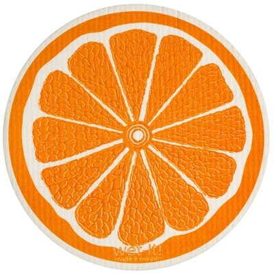 Round Swedish Dishcloth Orange