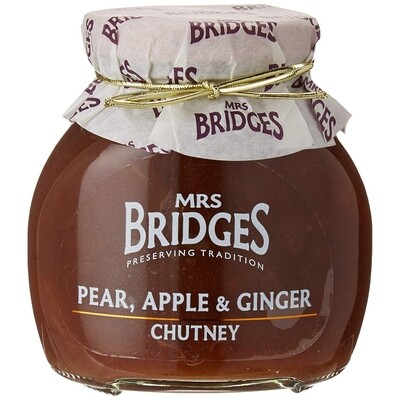 Pear Apple Ginger Chutney Mrs. Bridges 10.5 Glass Jar