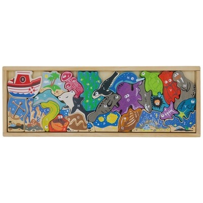 Ocean A to Z Puzzle Playset
