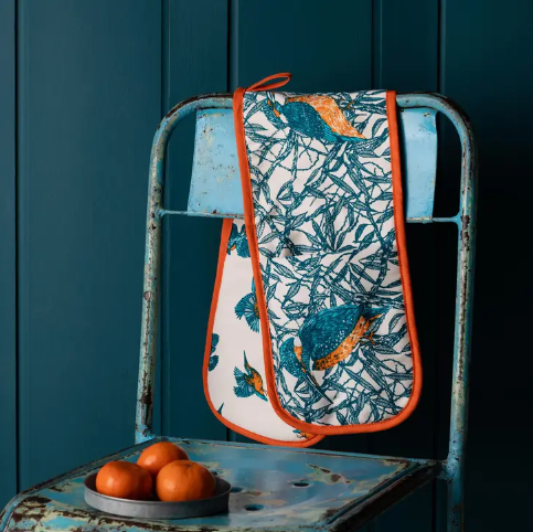 Cherith Harrison Double Oven Mitt - King Fisher