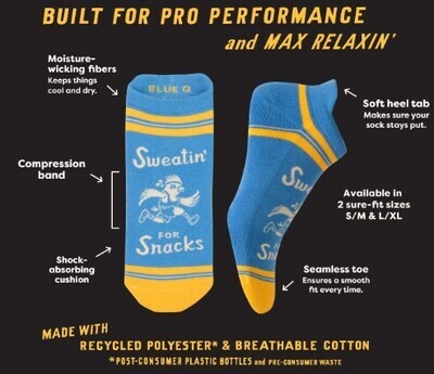 Blue Q S/M Sneaker Socks