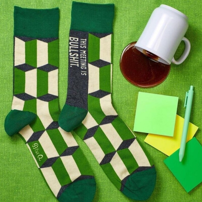 Blue Q Men's Crew Socks "All Business" Group