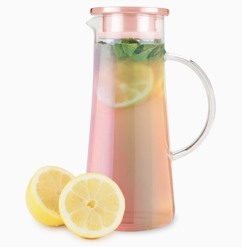 Pinky Up Charlie Iridescent Glass Iced Tea Carafe