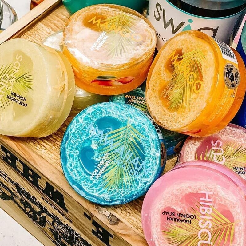 Maui Soap Co. Sea Salt & Kukui Loofah Soaps from Hawaii