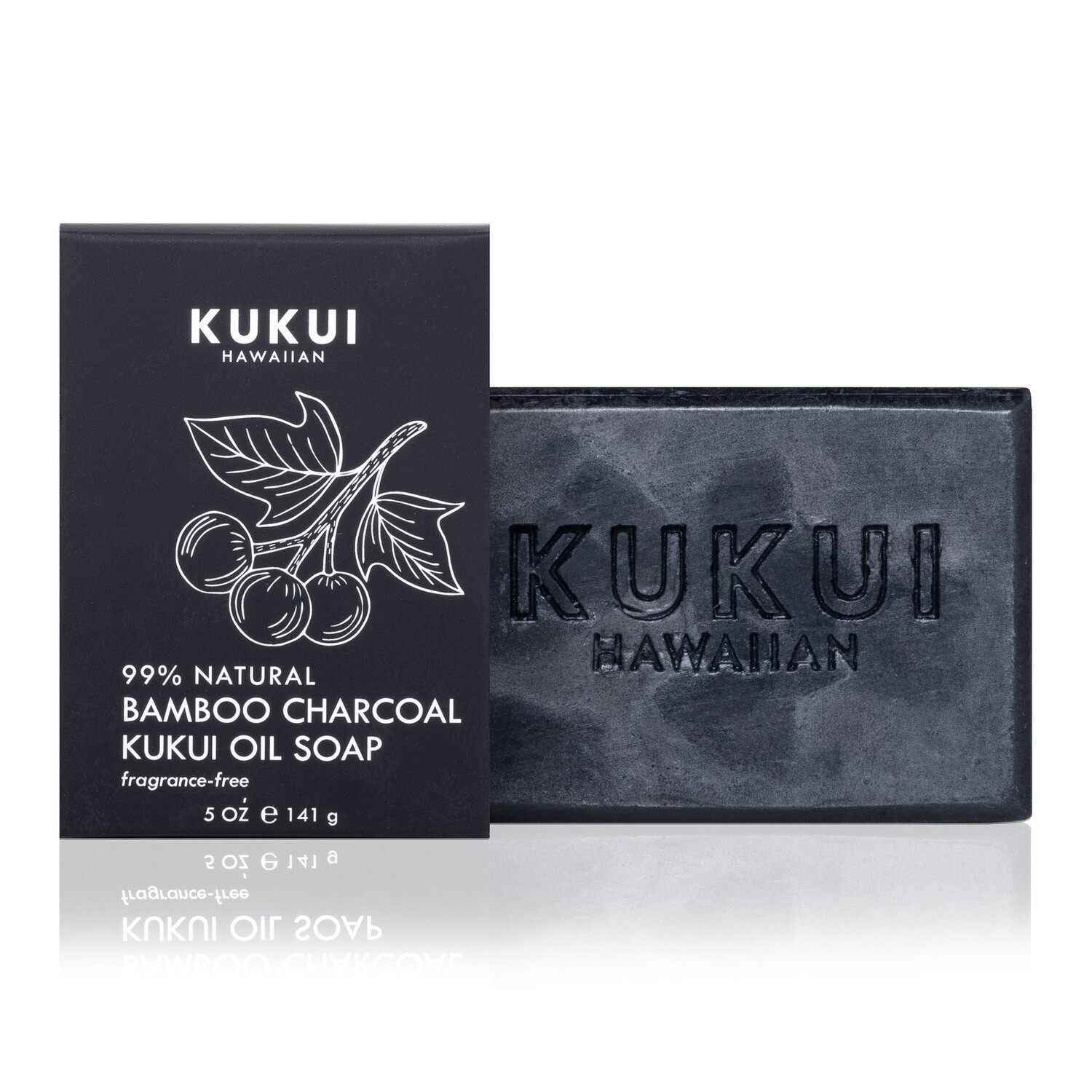 Kukui Oil Bamboo Charcoal Natural Soap Bar