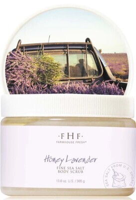 Honey Lavender Fine Sea Salt Body Scrub 13.6oz