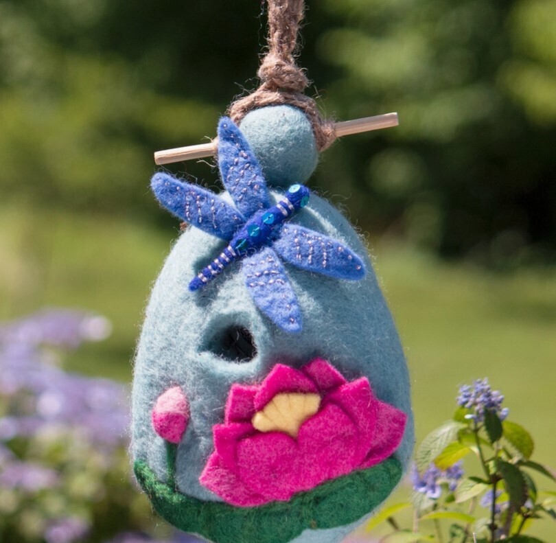 dZi Handmade Felt Birdhouses Handmade In Nepal Fairtrade 