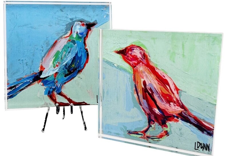 Lauren Dunn Bird Acrylic Blocks 1/2"