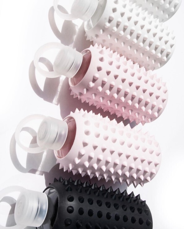 bkr Spiked Glass and Silicone 1L Water Bottle