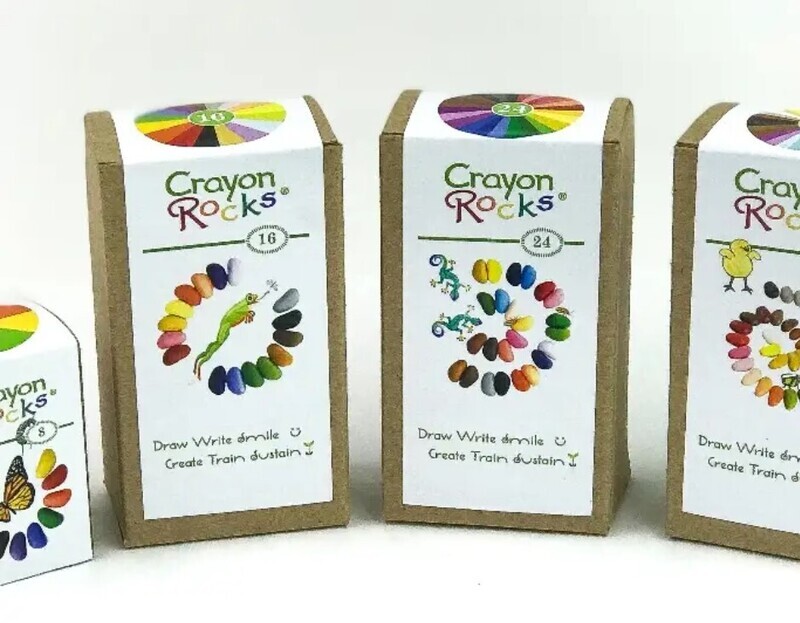 Crayon Rocks 16 Color in Blue Gingham Bag