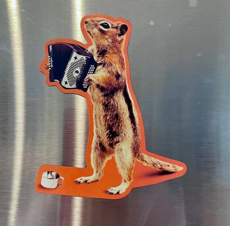 Colossal Sanders Chipmunk Accordion Magnet