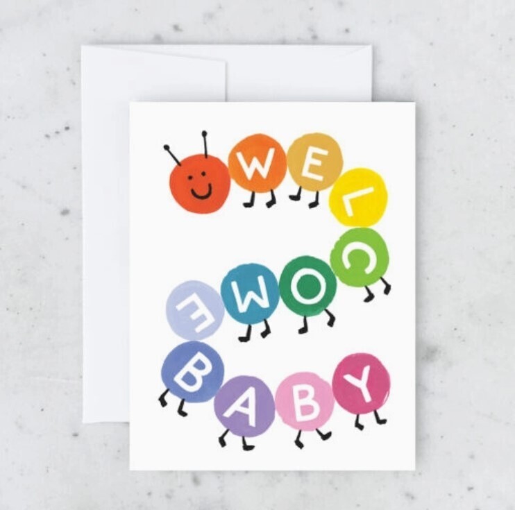 Idlewild New Baby Cards, Design: Caterpillar Card